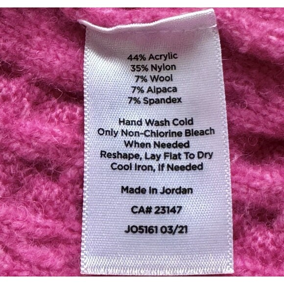 Talbots Boyfriend Cardigan Sweater Cable Knit Soft Winter Berry Pink S Petite - Picture 6 of 8